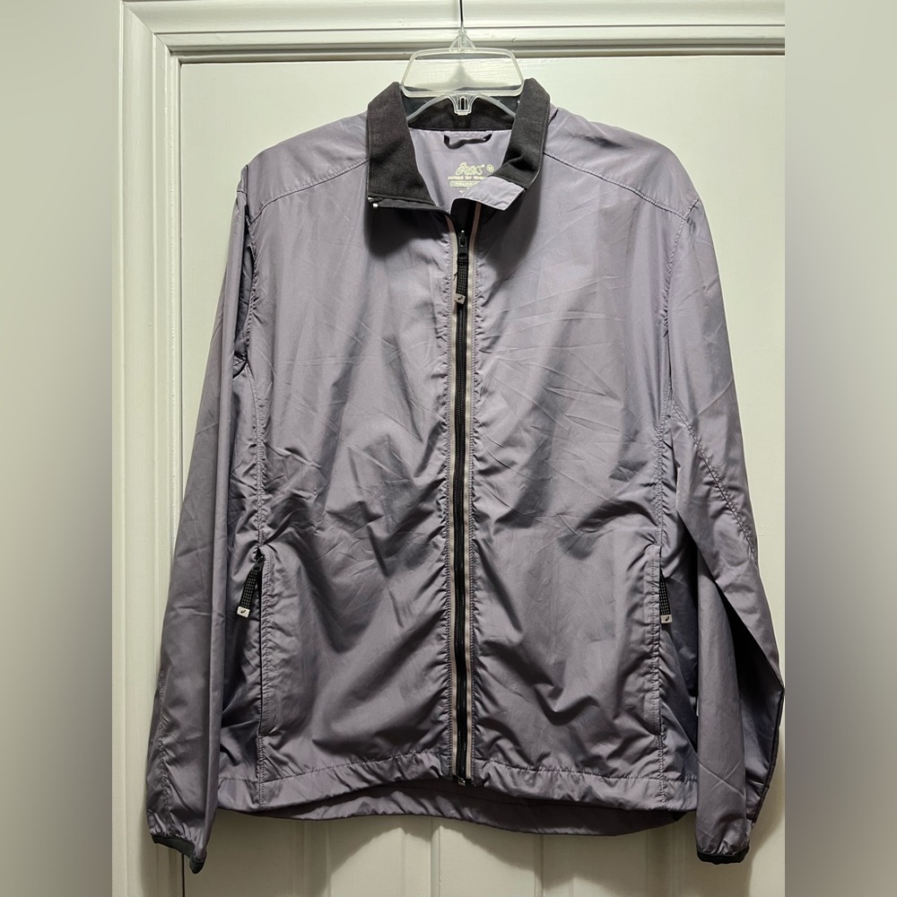 Asics Womens Hooded Windbreaker Jacket Purple Size M